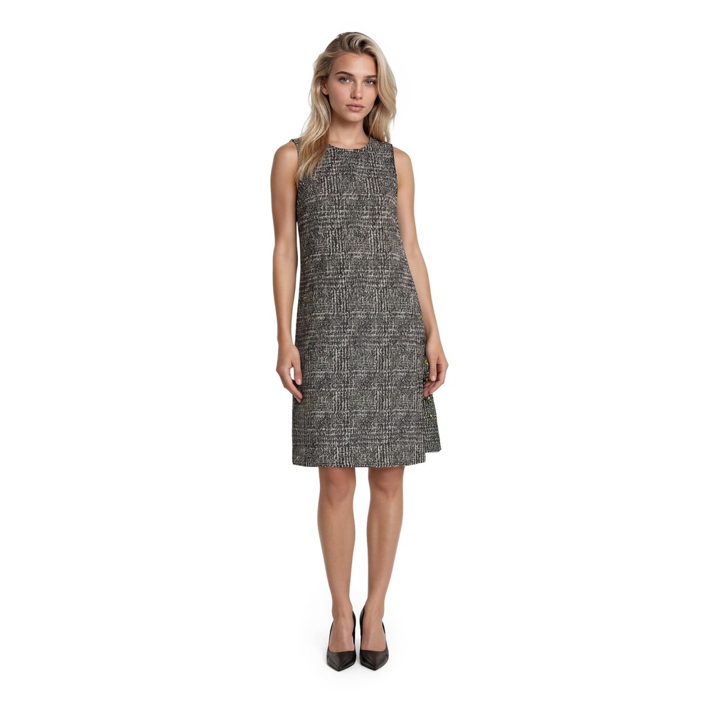 J.McLaughlin Shift‎ Dress Women's Size Medium Black White Textured Knit Career